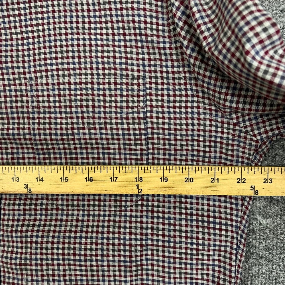 Gitman Bros Vintage Button Down Shirt Mens Large Red Blue Gingham Excellent USA - Picture 4 of 8